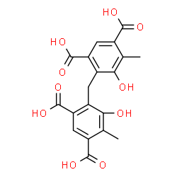 ChemSpider 2D Image | 4,4'-Methylenebis(5-hydroxy-6-methylisophthalic acid) | C19H16O10