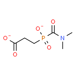 ChemSpider 2D Image | 3-[(Dimethylcarbamoyl)phosphinato]propanoate | C6H10NO5P