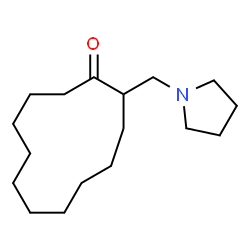 ChemSpider 2D Image | 2-(1-Pyrrolidinylmethyl)cyclododecanone | C17H31NO