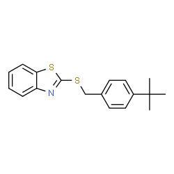 ChemSpider 2D Image | 2-[(4-tert-Butylbenzyl)sulfanyl]-1,3-benzothiazole | C18H19NS2