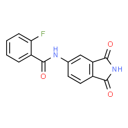 ChemSpider 2D Image | N-(1,3-Dioxo-2,3-dihydro-1H-isoindol-5-yl)-2-fluorobenzamide | C15H9FN2O3