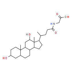 ChemSpider 2D Image | N-(3,12-Dihydroxy-24-oxocholan-24-yl)glycine | C26H43NO5