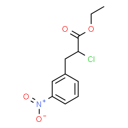 ChemSpider 2D Image | Ethyl 2-chloro-3-(3-nitrophenyl)propanoate | C11H12ClNO4
