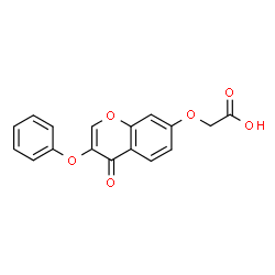 ChemSpider 2D Image | [(4-Oxo-3-phenoxy-4H-chromen-7-yl)oxy]acetic acid | C17H12O6