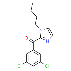 ChemSpider 2D Image | (1-Butyl-1H-imidazol-2-yl)(3,5-dichlorophenyl)methanone | C14H14Cl2N2O