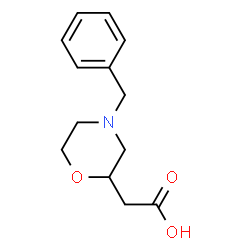 ChemSpider 2D Image | 4-Benzylmorpholine-2-Acetic Acid | C13H17NO3