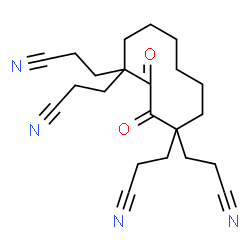 ChemSpider 2D Image | 3,3',3'',3'''-(2,3-Dioxo-1,1,4,4-cyclodecanetetrayl)tetrapropanenitrile | C22H28N4O2