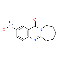 ChemSpider 2D Image | 2-Nitro-7,8,9,10-tetrahydroazepino[2,1-b]quinazolin-12(6H)-one | C13H13N3O3