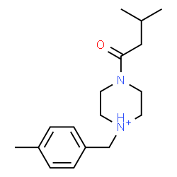 ChemSpider 2D Image | 1-(4-Methylbenzyl)-4-(3-methylbutanoyl)piperazin-1-ium | C17H27N2O