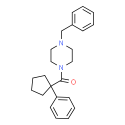 ChemSpider 2D Image | (4-Benzyl-1-piperazinyl)(1-phenylcyclopentyl)methanone | C23H28N2O