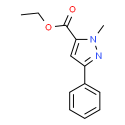 ChemSpider 2D Image | Ethyl 1-methyl-3-phenyl-1H-pyrazole-5-carboxylate | C13H14N2O2
