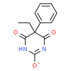 ChemSpider 2D Image | 5-Ethyl-4,6-dioxo-5-phenyl-1,4,5,6-tetrahydro-2-pyrimidinolate | C12H11N2O3