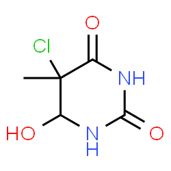 ChemSpider 2D Image | 5-Chloro-6-hydroxy-5-methyldihydro-2,4(1H,3H)-pyrimidinedione | C5H7ClN2O3