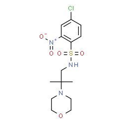 ChemSpider 2D Image | 4-Chloro-N-[2-methyl-2-(4-morpholinyl)propyl]-2-nitrobenzenesulfonamide | C14H20ClN3O5S