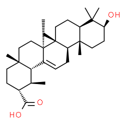 ChemSpider 2D Image | (3beta)-3-Hydroxyurs-12-en-30-oic acid | C30H48O3