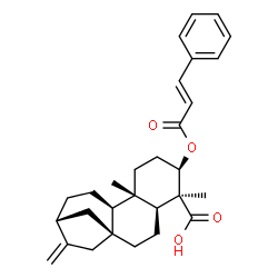 ChemSpider 2D Image | (3alpha,5beta,8alpha,9beta,10alpha,13alpha)-3-{[(2E)-3-Phenyl-2-propenoyl]oxy}kaur-16-en-18-oic acid | C29H36O4