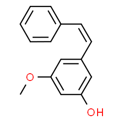 ChemSpider 2D Image | 3-Methoxy-5-[(Z)-2-phenylvinyl]phenol | C15H14O2