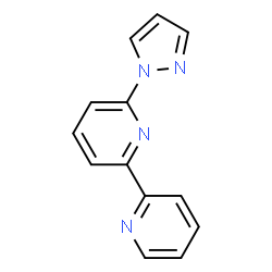 ChemSpider 2D Image | 6-(1H-Pyrazol-1-yl)-2,2'-bipyridine | C13H10N4