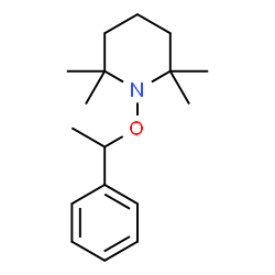 ChemSpider 2D Image | 2,2,6,6-Tetramethyl-1-(1-phenylethoxy)piperidine | C17H27NO