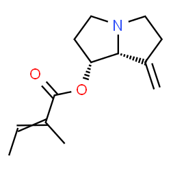 ChemSpider 2D Image | (1R,7aR)-7-Methylenehexahydro-1H-pyrrolizin-1-yl 2-methyl-2-butenoate | C13H19NO2