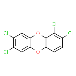 ChemSpider 2D Image | 1,2,7,8-Tetrachlorooxanthrene | C12H4Cl4O2
