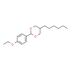 ChemSpider 2D Image | 2-(4-Ethoxyphenyl)-5-hexyl-1,3-dioxane | C18H28O3