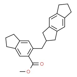 ChemSpider 2D Image | Methyl 6-(1,2,3,5,6,7-hexahydro-s-indacen-2-ylmethyl)-5-indanecarboxylate | C24H26O2