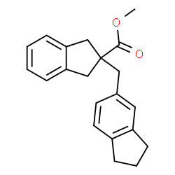 ChemSpider 2D Image | Methyl 2-(2,3-dihydro-1H-inden-5-ylmethyl)-2-indanecarboxylate | C21H22O2