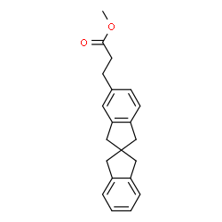ChemSpider 2D Image | Methyl 3-(1,1',3,3'-tetrahydro-2,2'-spirobi[inden]-5-yl)propanoate | C21H22O2
