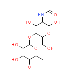 ChemSpider 2D Image | 2-Acetamido-2-deoxy-4-O-(6-deoxyhexopyranosyl)hexopyranose | C14H25NO10