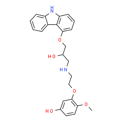 ChemSpider 2D Image | 5-HYDROXYCARVEDILOL, (R)- | C24H26N2O5