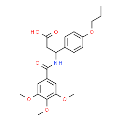 ChemSpider 2D Image | 3-(4-Propoxyphenyl)-3-[(3,4,5-trimethoxybenzoyl)amino]propanoic acid | C22H27NO7