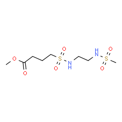 ChemSpider 2D Image | Methyl 2,7-dithia-3,6-diazaundecan-11-oate 2,2,7,7-tetraoxide | C8H18N2O6S2