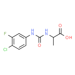 ChemSpider 2D Image | N-[(4-Chloro-3-fluorophenyl)carbamoyl]alanine | C10H10ClFN2O3