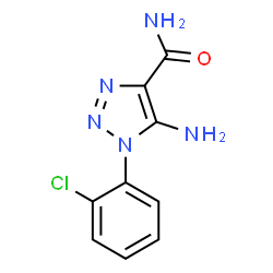 ChemSpider 2D Image | 5-Amino-1-(2-chlorophenyl)-1H-1,2,3-triazole-4-carboxamide | C9H8ClN5O