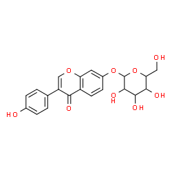 ChemSpider 2D Image | 3-(4-Hydroxyphenyl)-4-oxo-4H-chromen-7-yl hexopyranoside | C21H20O9