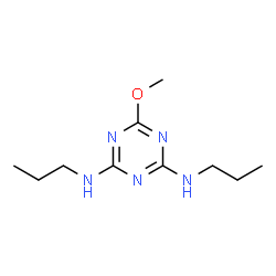ChemSpider 2D Image | 6-Methoxy-N,N'-dipropyl-1,3,5-triazine-2,4-diamine | C10H19N5O