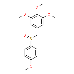 ChemSpider 2D Image | 1,2,3-Trimethoxy-5-{[(4-methoxyphenyl)sulfinyl]methyl}benzene | C17H20O5S