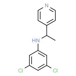 ChemSpider 2D Image | 3,5-Dichloro-N-[1-(4-pyridinyl)ethyl]aniline | C13H12Cl2N2