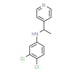 ChemSpider 2D Image | 3,4-Dichloro-N-[1-(4-pyridinyl)ethyl]aniline | C13H12Cl2N2