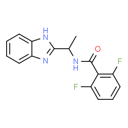 ChemSpider 2D Image | N-[1-(1H-Benzimidazol-2-yl)ethyl]-2,6-difluorobenzamide | C16H13F2N3O