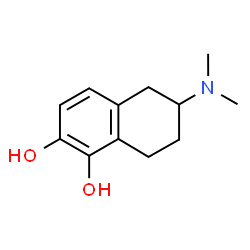 ChemSpider 2D Image | 5,6-Dihydroxy-2-dimethylaminotetralin | C12H17NO2