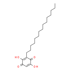 ChemSpider 2D Image | 2,5-Dihydroxy-3-pentadecyl-1,4-benzoquinone | C21H34O4