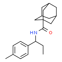 ChemSpider 2D Image | N-[1-(4-Methylphenyl)propyl]-1-adamantanecarboxamide | C21H29NO