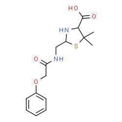 ChemSpider 2D Image | Phenoxymethylpenilloic Acid | C15H20N2O4S