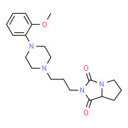 ChemSpider 2D Image | 2-{3-[4-(2-Methoxyphenyl)-1-piperazinyl]propyl}tetrahydro-1H-pyrrolo[1,2-c]imidazole-1,3(2H)-dione | C20H28N4O3