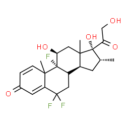 ChemSpider 2D Image | (8xi,10xi,11beta,13xi,16alpha)-6,6,9-Trifluoro-11,17,21-trihydroxy-16-methylpregna-1,4-diene-3,20-dione | C22H27F3O5