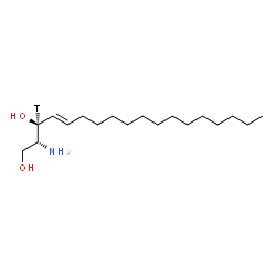 ChemSpider 2D Image | (2R,3R,4E)-2-Amino(3-~3~H)-4-octadecene-1,3-diol | C18H36TNO2