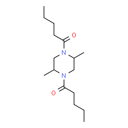 ChemSpider 2D Image | 2,5-dimethyl-1,4-dipentanoylpiperazine | C16H30N2O2