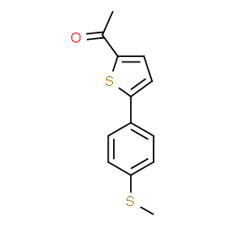 ChemSpider 2D Image | 1-{5-[4-(Methylsulfanyl)phenyl]-2-thienyl}ethanone | C13H12OS2